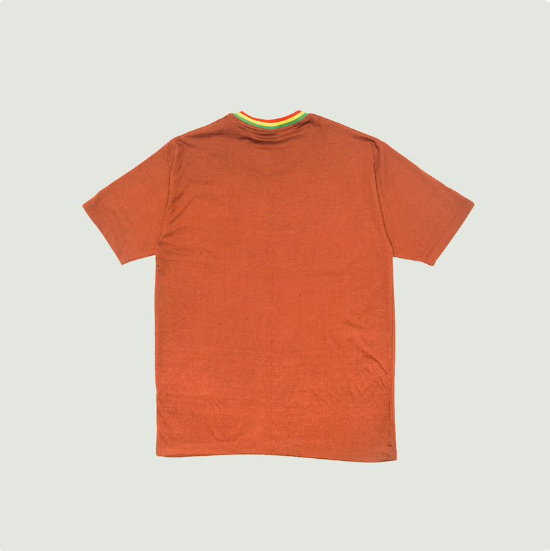 Bushman Figure Brown colored collar tee